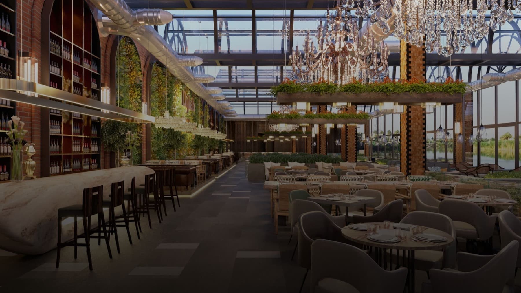 Premium restaurant interior