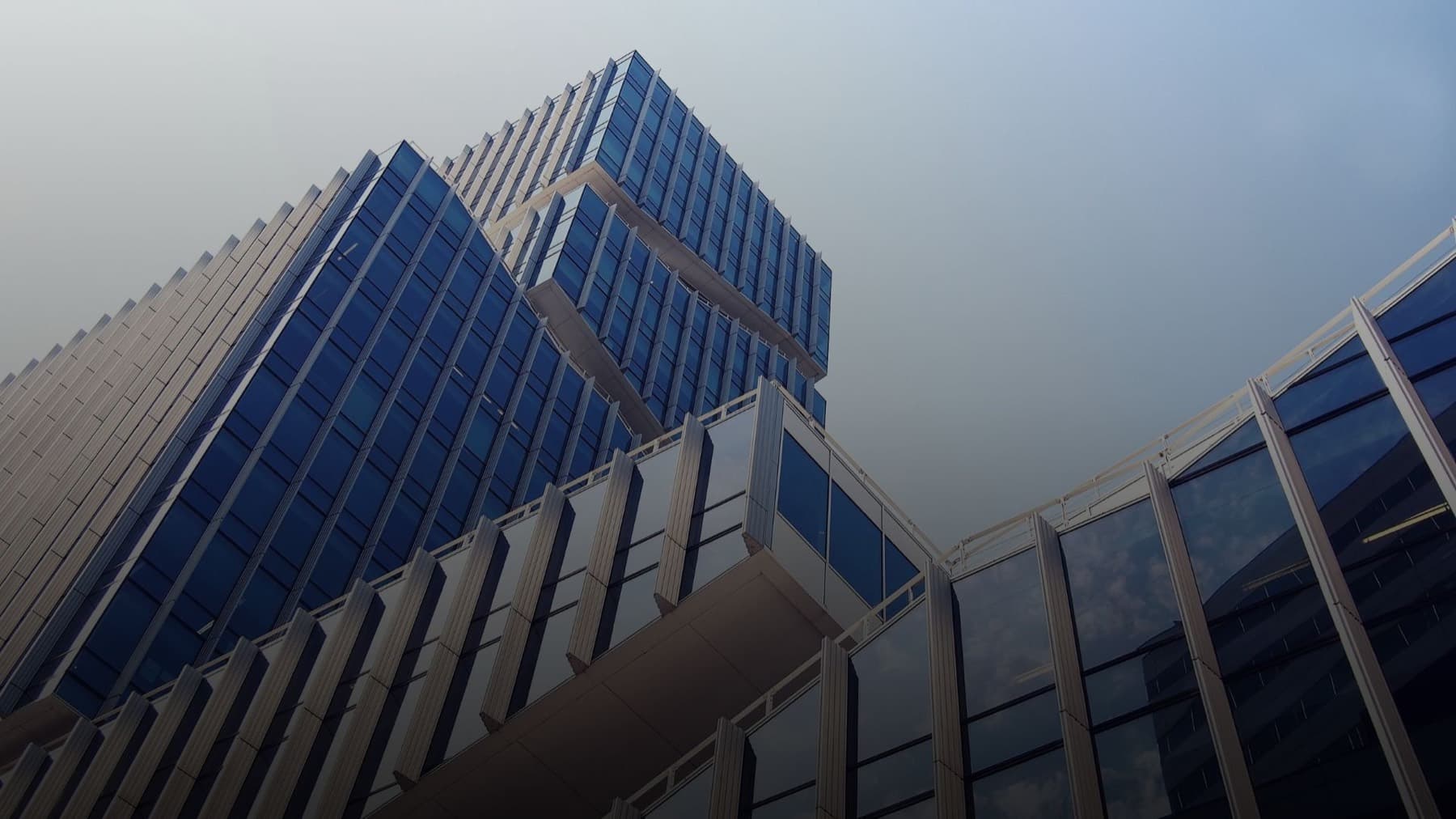 Modern commercial real estate towers